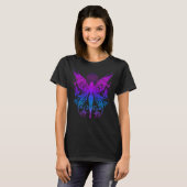 Rosa Blauer Gradient Verzauberter Fairycore T-Shirt (Vorne ganz)