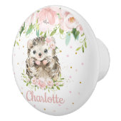 Rosa Blauer Igel Girl Kinderzimmer Dekor Keramikknauf (Rechts)