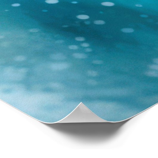 Rosa Blauer Khalk Zeichnend Fisch III Poster (Ecke)