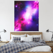 Rosa Blauer Nebel Galaxie Kunstgepflegte Leinwand (Insitu (Schlafzimmer))