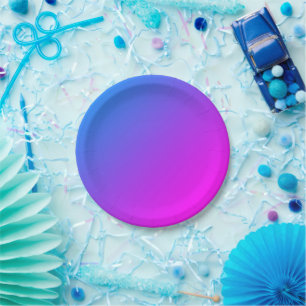 Rosa Blauer Ombré 4tiffany Pappteller