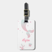 Rosa blauer Ombre Gepäckanhänger (Vorderseite vertikal)