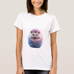 Rosa-blauer Ombre-Igel Süßes Tier Frauen T-Shirt