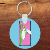 Rosa blauer Schlüsselanhänger (Vorderseite)