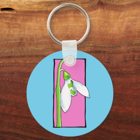Rosa blauer Schlüsselanhänger (Vorderseite)
