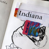 Rosa Blauer Schmetterling Seezunge Quadratischer Aufkleber