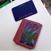 Rosa Blauer Schmetterling Seezunge Visitenkarte