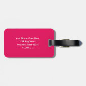 Rosa blauer Sonnenuntergang Foto Skript-individuel Gepäckanhänger (Rückseite horizontal)