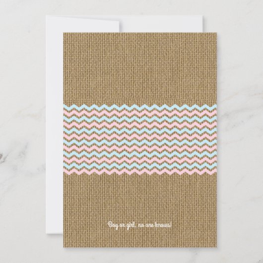 Rosa blaues Baby besprühen Einladung (Rückseite)