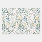 Rosa blaues Brautparty Hochzeit Geschenkpapier Set (Vorderseite 3)