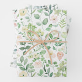 Rosa blaues Brautparty Hochzeit Geschenkpapier Set (Beispiel)