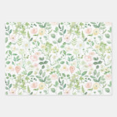 Rosa blaues Brautparty Hochzeit Geschenkpapier Set (Vorderseite)