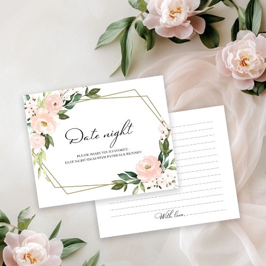 Rosa blaues Brautparty mit Blumenmuster Datum Nigh