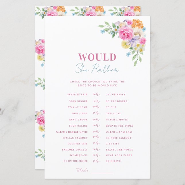 Rosa blaues Brautparty würde sie eher spielen (Vorne/Hinten)