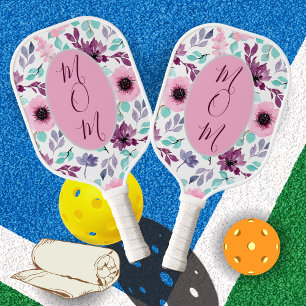 Rosa blaues florales Pickleball-Paddle für Mama-Ge Pickleball Schläger