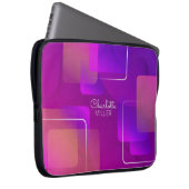 rosa-blaues geometrisches Muster mit Individuelle Laptopschutzhülle (Vorne Rechts)