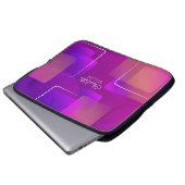 rosa-blaues geometrisches Muster mit Individuelle Laptopschutzhülle (Vorne Knopf)