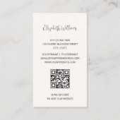 Rosa blaues Meer-Licht | QR-Code Visitenkarte (Rückseite)