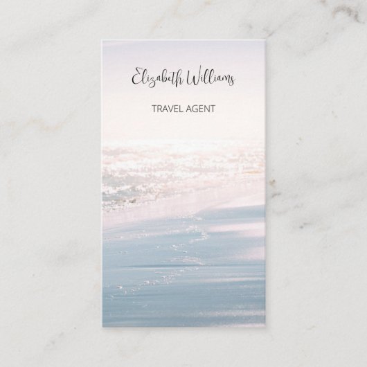 Rosa blaues Meer-Licht | QR-Code Visitenkarte (Vorderseite)