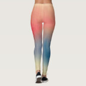 Rosa blaues Muster Leggings (Rückseite)
