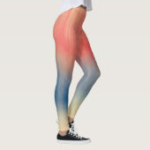 Rosa blaues Muster Leggings (Rechts)