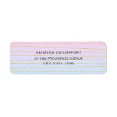 Rosa blaues Ombre mit Goldlinien-Adresse (Vorne)