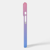 Rosa blaues strahlendes Herz mit minimalem Skriptn Case-Mate iPhone Hülle (Rückseite / Links)