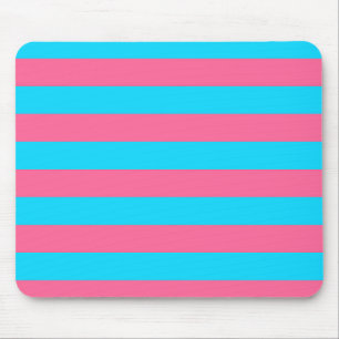 Rosa Blaues Streifenmuster Mousepad