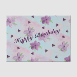 Rosa blaues und Lila Gewebe Seidenpapier