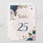 Rosa bläuliche Blumen botanische Tischnummer (Vorderseite)