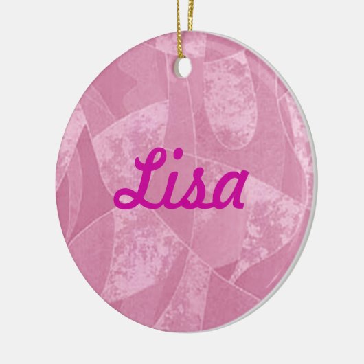 Rosa Bleiglas Name Ornament (Links)