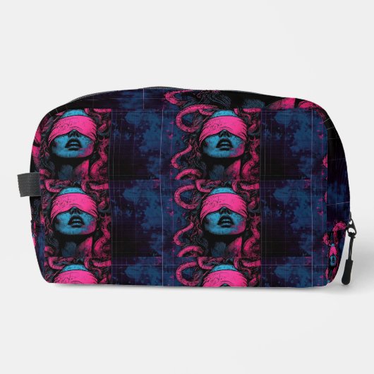 Rosa Blindfarben Medusa Waschbeutel (Vorderseite)