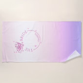 Rosa Bling Diamond Junggeselinnen-Abschied Bridge Strandtuch (Vorderseite)