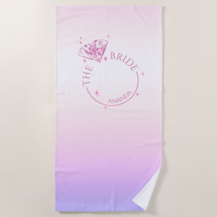 Rosa Bling Diamond Junggeselinnen-Abschied Bridge Strandtuch