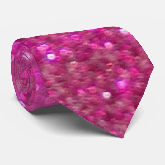 Rosa Bling, glänzend und funkelnd Krawatte (Gerollt)
