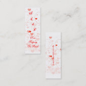 Rosa Bliss-Lesezeichen Mini Visitenkarte (Vorne/Hinten)