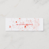 Rosa Bliss-Lesezeichen Mini Visitenkarte (Rückseite)