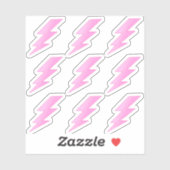 Rosa Blitze - Preppy Stickers Aufkleber (Blatt)