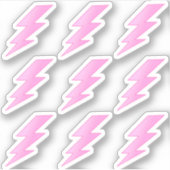 Rosa Blitze - Preppy Stickers Aufkleber (Vorderseite)