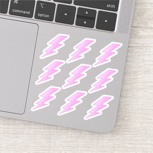 Rosa Blitze - Preppy Stickers Aufkleber (Detail)