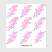 Rosa Blitze - Preppy Stickers Aufkleber (Blatt)