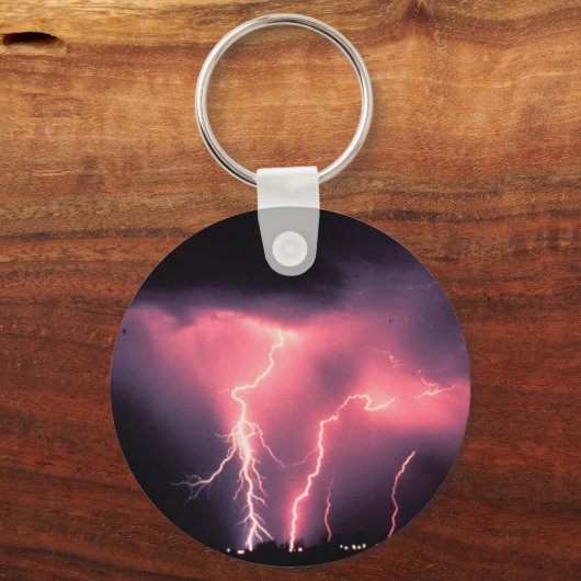 rosa Blitze Schlüsselanhänger (Vorderseite)