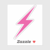 Rosa Blitzschlag des Feminismus Aufkleber (Blatt)