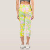 Rosa Blobs Capri Leggings (Rückseite)