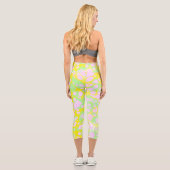 Rosa Blobs Capri Leggings (Rückseite)