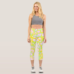 Rosa Blobs Capri Leggings