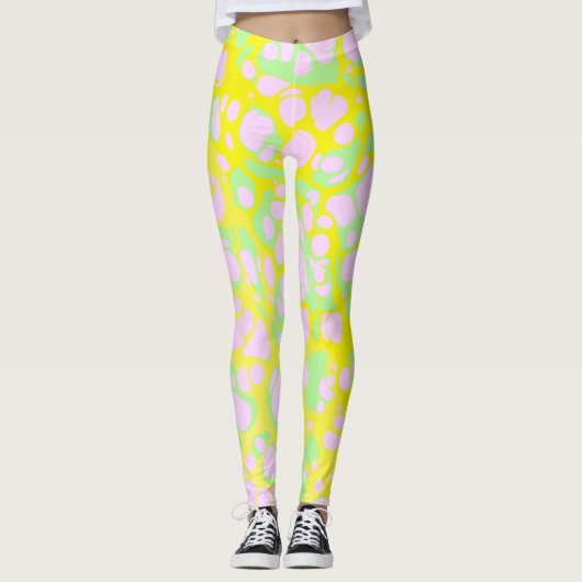 Rosa Blobs Leggings (Vorderseite)
