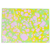 Rosa Blobs und Schmetterling Große Geschenktüte (Rückseite)