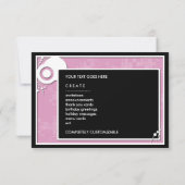 rosa Blockschrift Einladung (Rückseite)