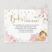 Rosa Blonde Angel Baby Heaven Sent Books for Baby Einladungspostkarte (Vorderseite)